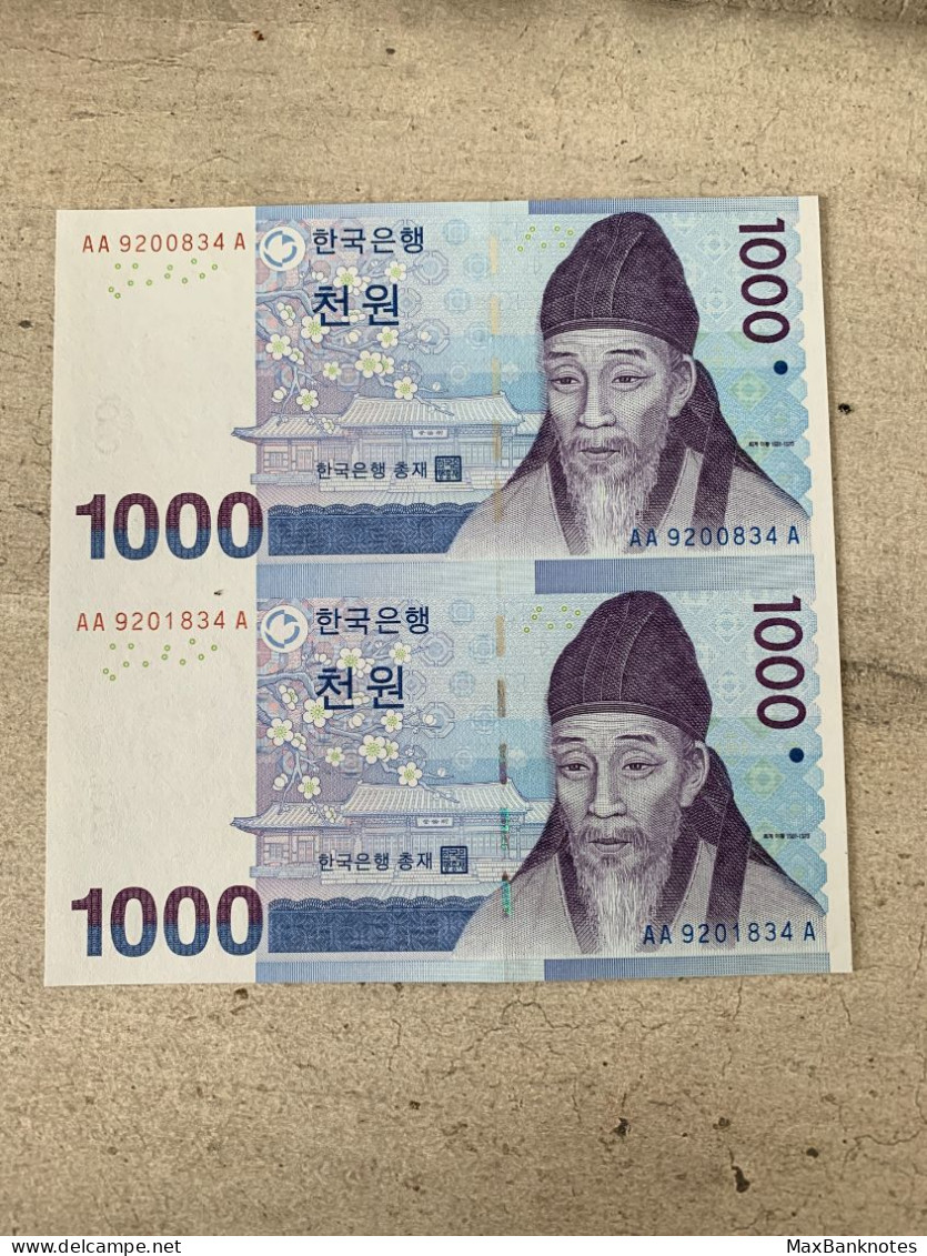 South Korea / 2 X 1.000 Won / 2013 / P-54(u) / UNC - Korea, Zuid