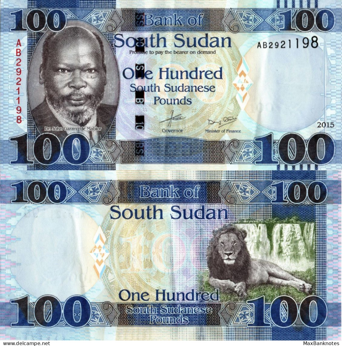 South Sudan / 100 Pounds / 2015 / P-15(a) / AUNC - South Sudan