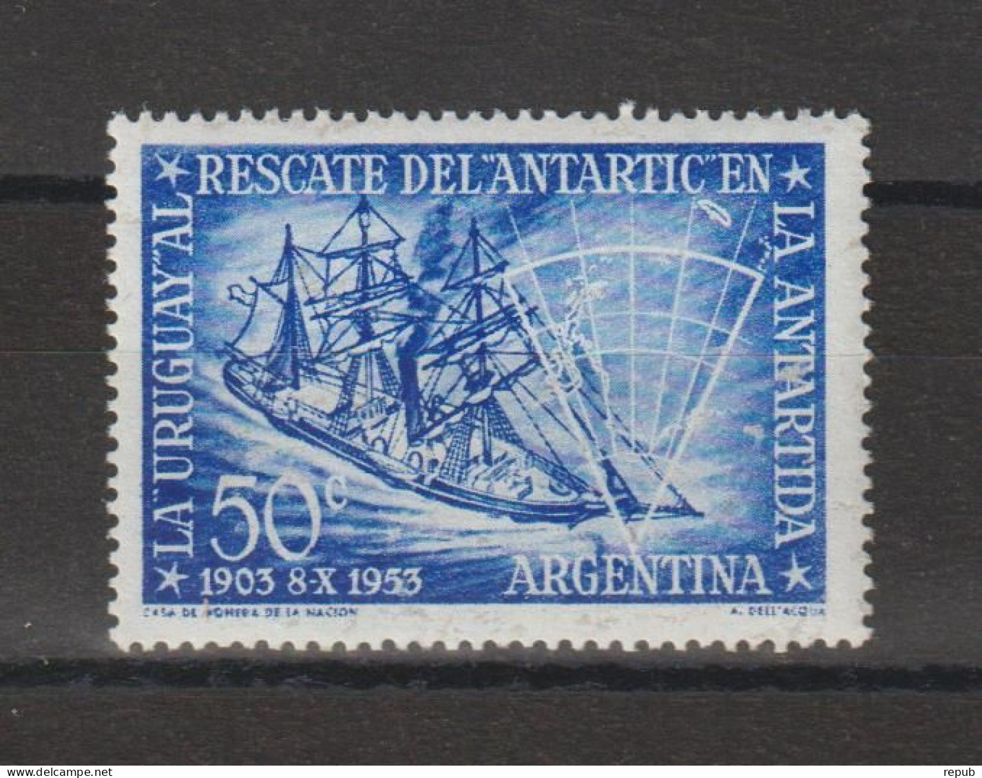 Argentine 1953 Bateau Exp. Polaire 528, 1 Val ** MNH - Ongebruikt