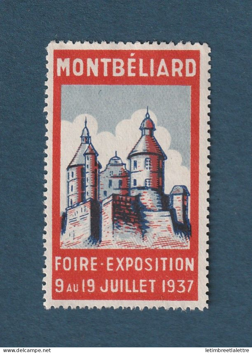 France - Vignette - Foire Exposition De Montbéliard - 1937 - Expositions Philatéliques