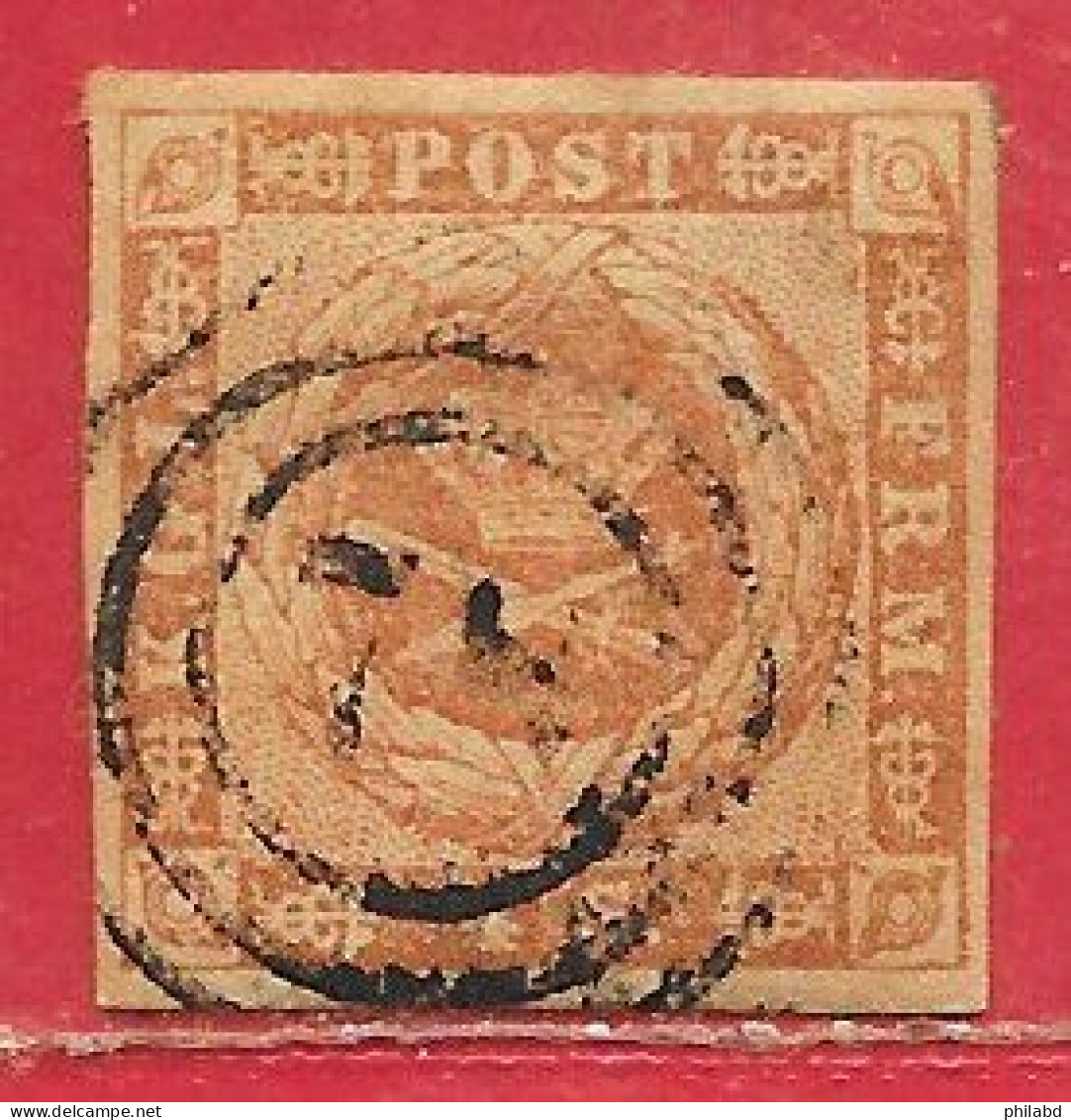 Danemark N°4 4s Jaune-brun 1854-63 O - Used Stamps