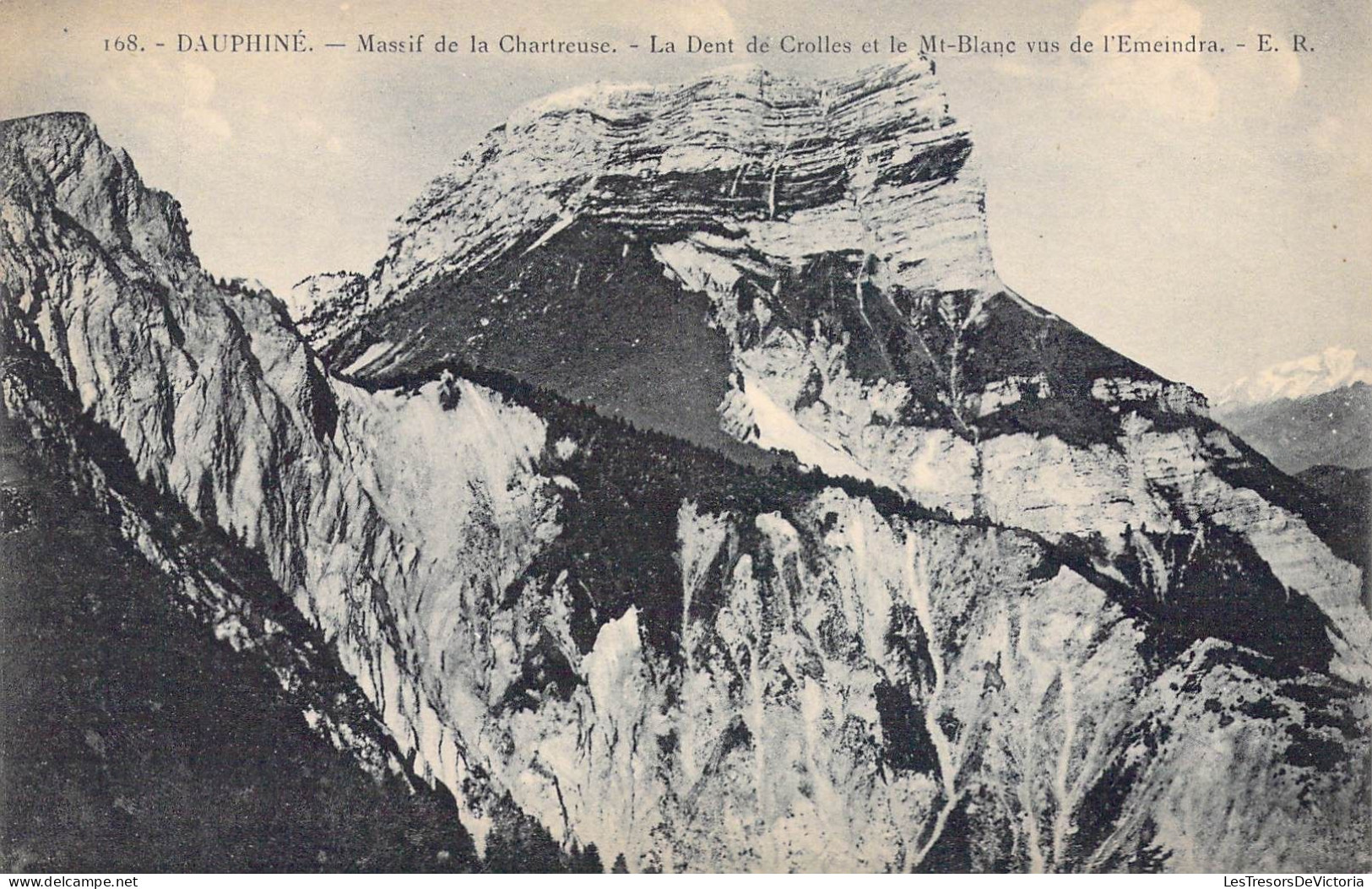 FRANCE - 38 - Dauphiné - Massif De La Chartreuse - La Dent De Crolles Et Le Mont-Blanc Vus De.. - Carte Postale Ancienne - Autres & Non Classés