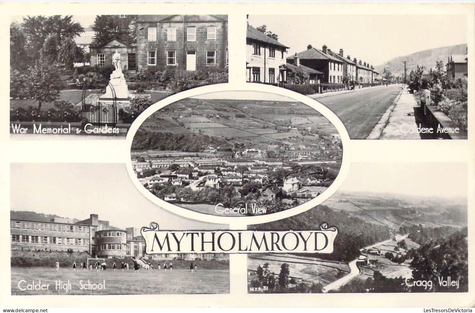 ANGLETERRE - Mytholmroyd - Calder High School - Cragg Valley - Caldene Avenue - Carte Postale Ancienne - Autres & Non Classés