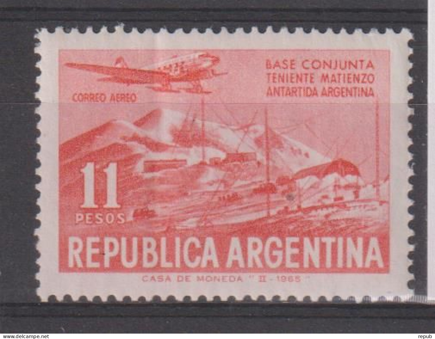 Argentine 1965 Base Antarctique PA 103, 1 Val ** MNH - Luftpost