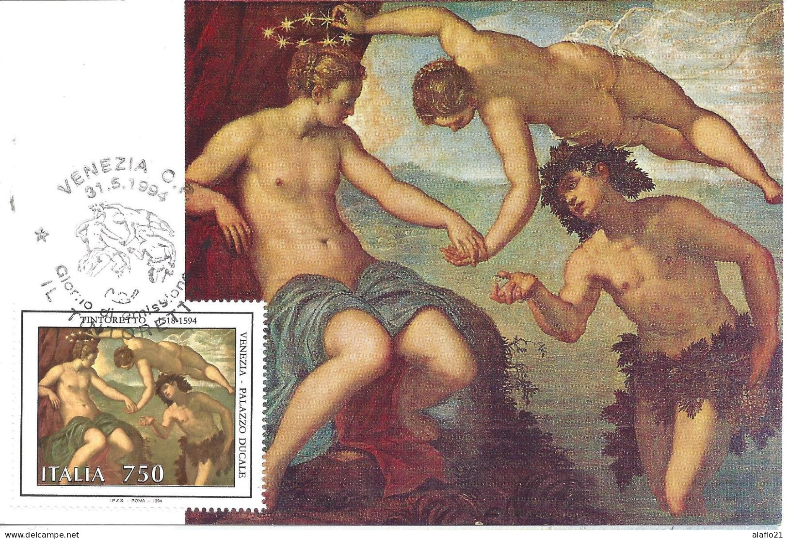 ITALIE - CARTE MAXIMUM - Yvert N° 2068 - ARIANE, VENUS Et BACCHUS - OEUVRE Du TINTORET - Maximumkaarten