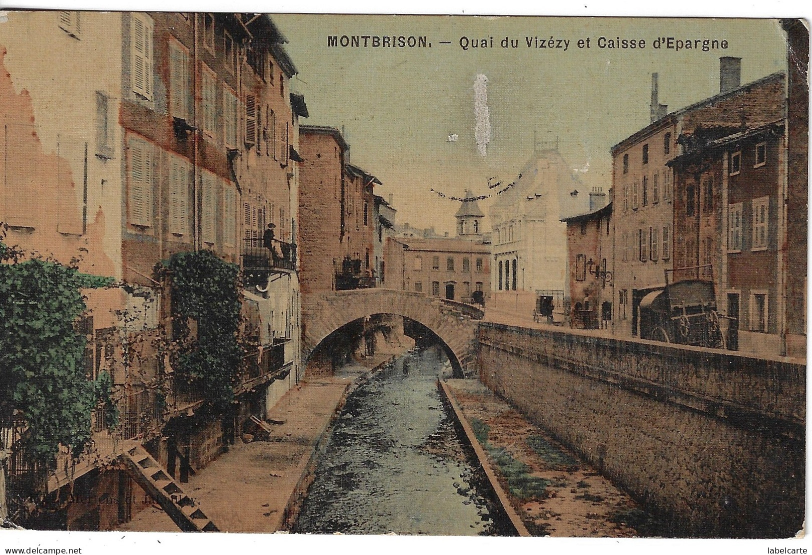 LOIRE 42. MONTBRISON QUAI DE VIZEZY ET CAISSE D EPARGNE - Montbrison