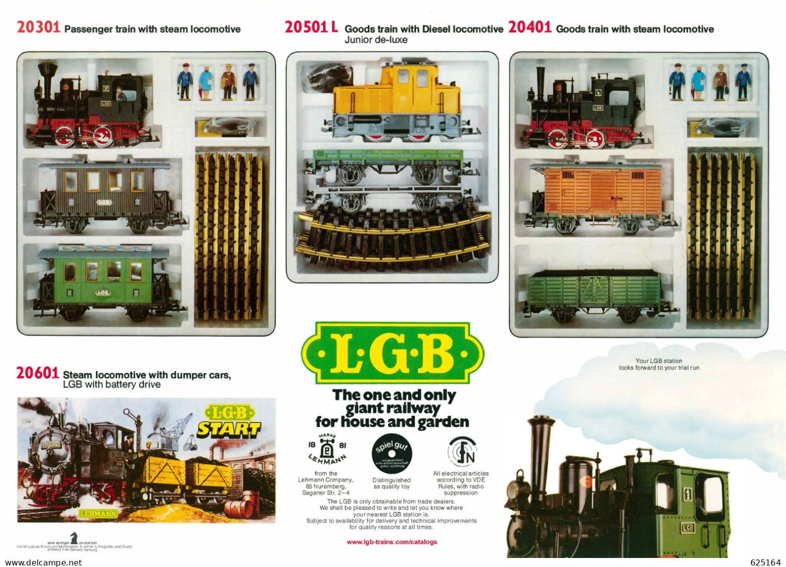 Catalogue L.G.B. LGB Lehmann 1974/75 The Gian Railway - Die Große Bahn Scale 1:22,5 - Englisch