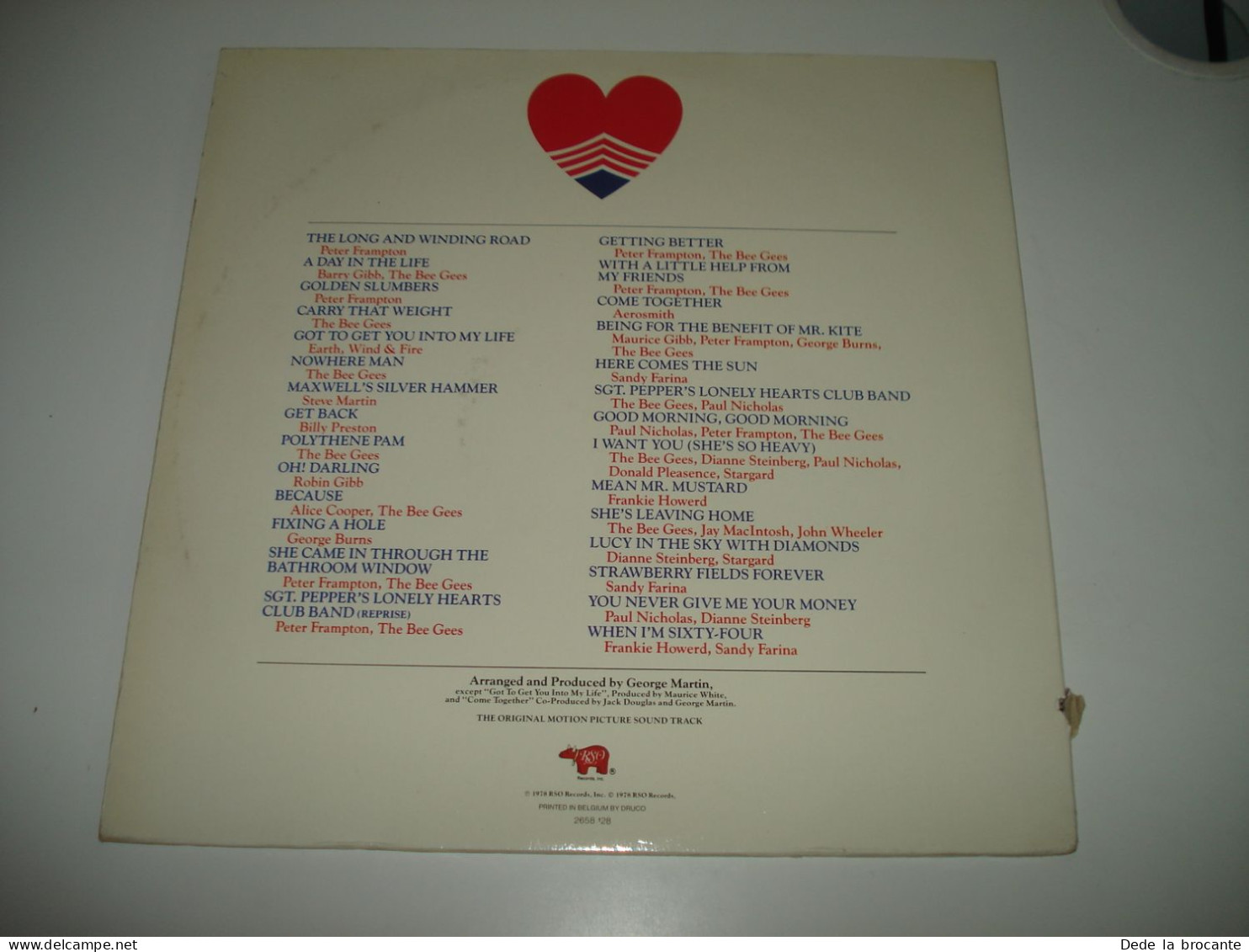 B8 / Sgt Pepper's Lonely Hearts Club Band  Bee Gees - 2658 128 - BE 1978 - M/VG+ - Musica Di Film