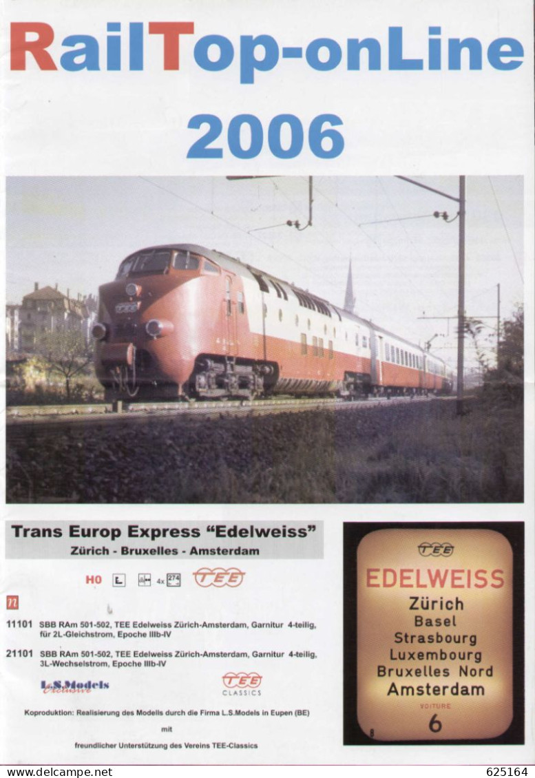 Catalogue RailTop-onLine 2006 TEE Edelweiss L.S.Models Exclusive HO 1:87 - Allemand