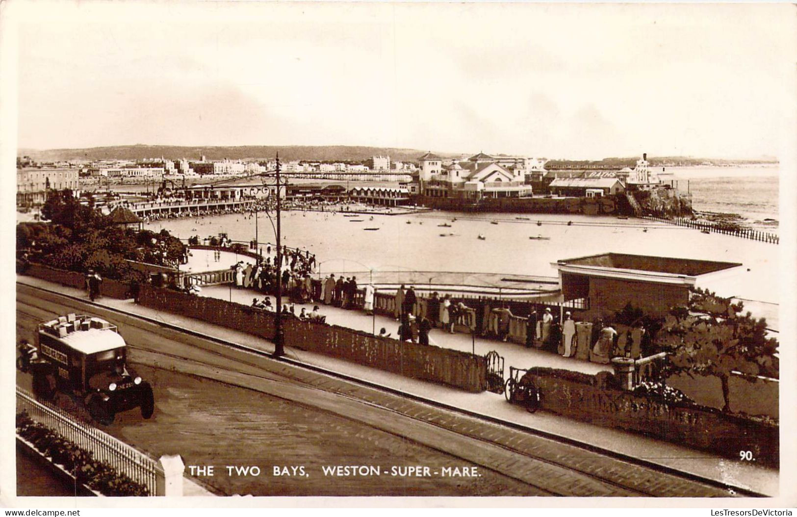 ANGLETERRE - Weston-Super-Mare - The Two Bays - Carte Postale Ancienne - Weston-Super-Mare