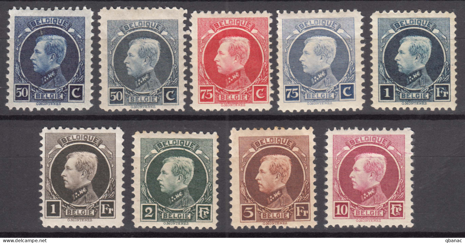 Belgium Small Montenez 1921/1922/1924/1925 Mint Hinged - 1921-1925 Kleine Montenez