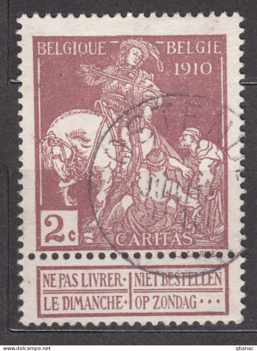 Belgium 1910 Caritas Mi#86 I Used - 1910-1911 Caritas