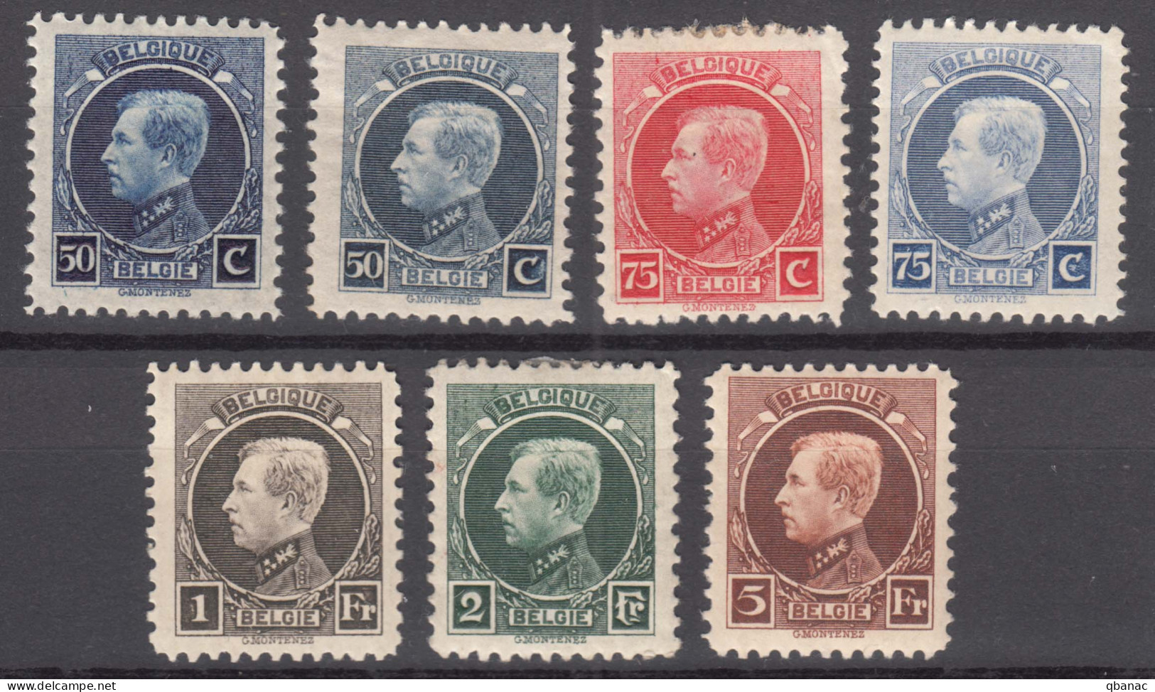 Belgium 1921/1922/1924 Small Montenez, Mint Hinged - 1921-1925 Kleine Montenez