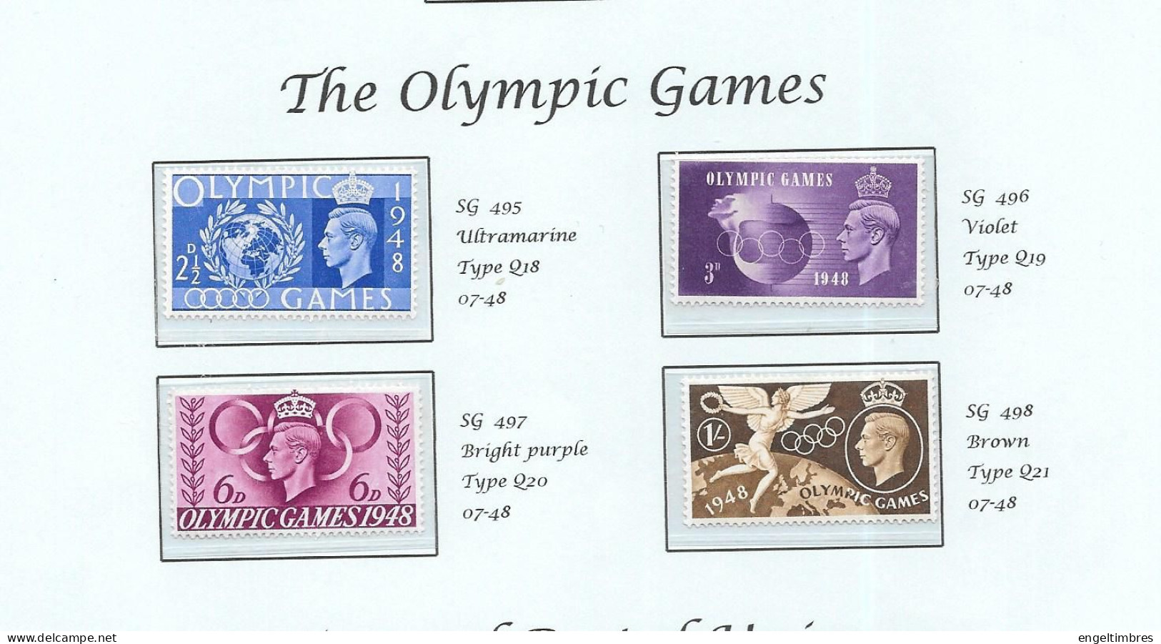 Gb 1948 - OLYMPIC Games   SG495/498 (4)   MNH  - See Notes & Scans - Unused Stamps