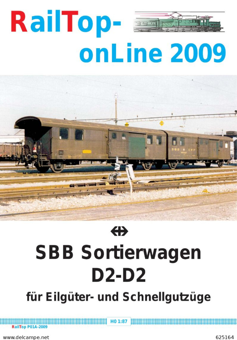 Catalogue RailTop-onLine 2009 SBB Sortierwagen D2-D2 HO 1:87 - Deutsch