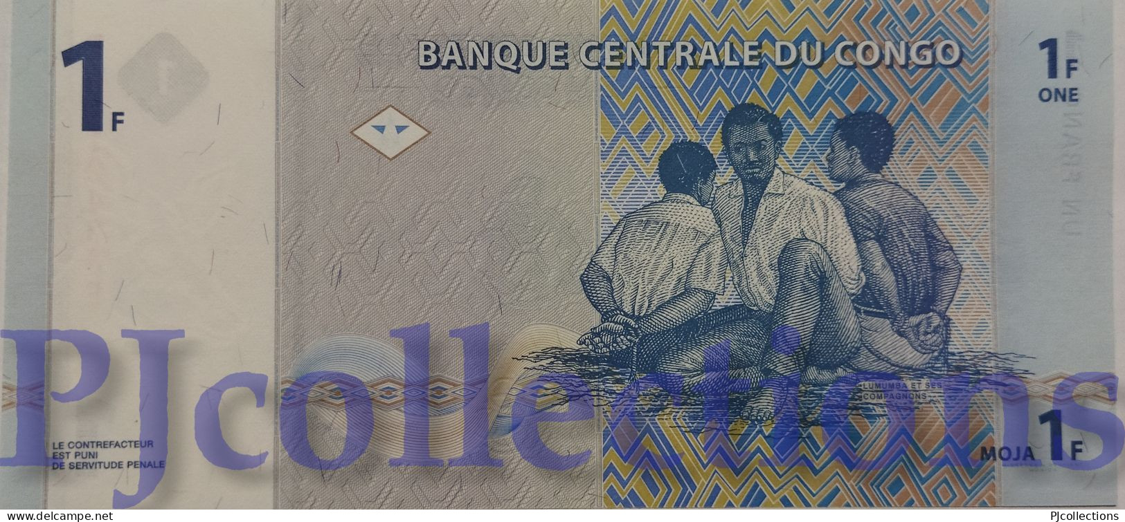CONGO DEMOCRATIC REPUBLIC 1 FRANC 1997 PICK 85a UNC RARE - Democratische Republiek Congo & Zaire