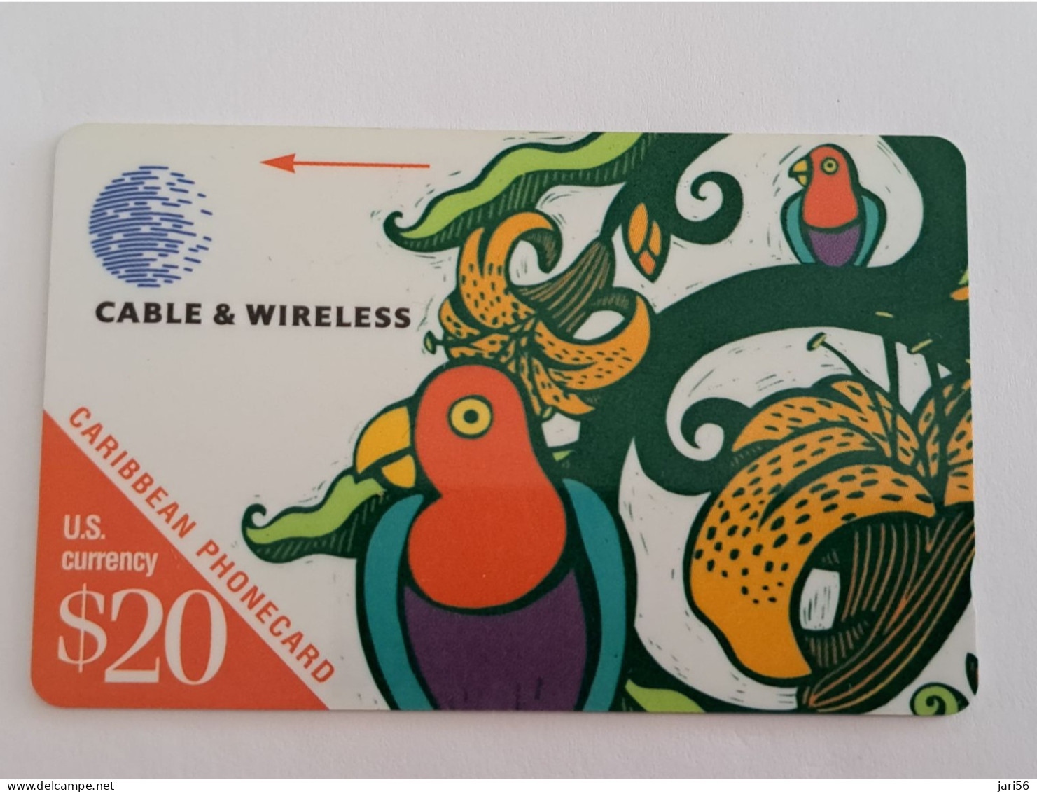 CARIBBEAN GENERAL /CARIBBEAN  C&W    $20 PARROT    GEN-212C 212BCAC   NEW Logo C&W / **13723 ** - Antillen (Overige)