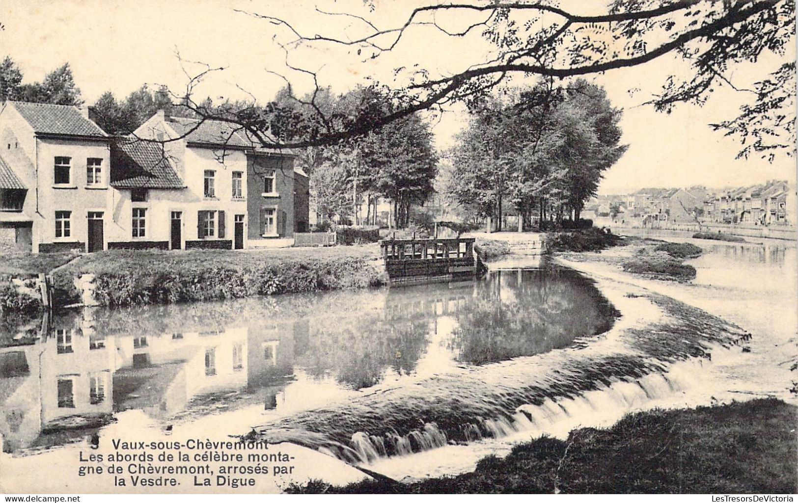 BELGIQUE - VAUX SOUS CHEVREMONT - Les Abords De La Célèbre Montagne De Chévremont - La Digue - Carte Postale Ancienne - Altri & Non Classificati