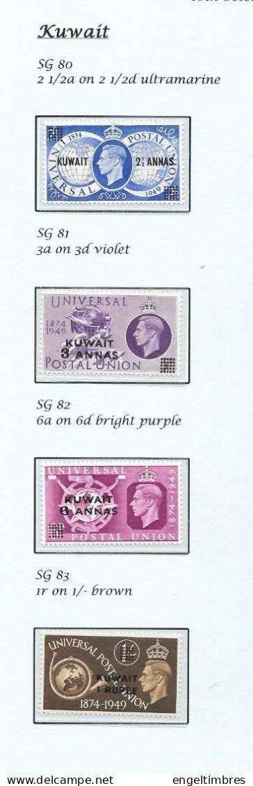 Gb 1948  Olympic Games Overprinted KUWAIT   SG28/30 (4)   VERY LIGHTLY MOUNTED MINT- See Notes & Scans - Unused Stamps