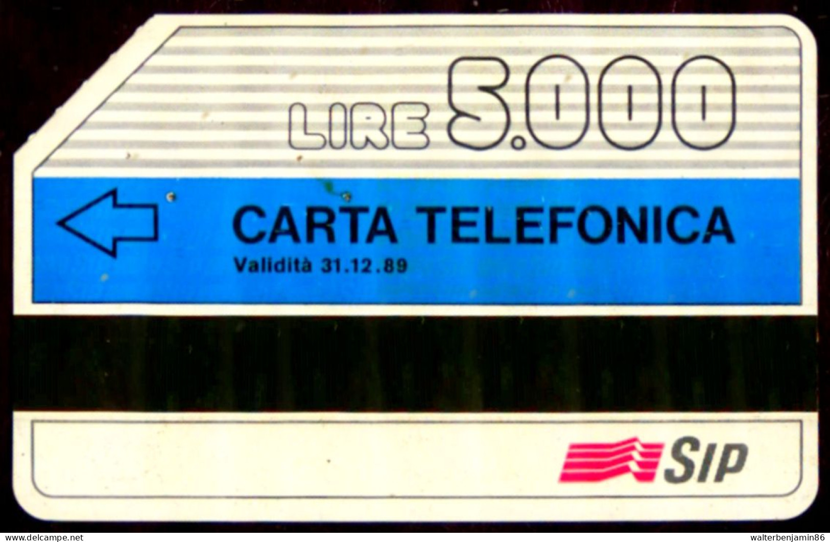 G 9 C&C 1107 SCHEDA USATA FASCE ORARIE 89 5 PIK 3^A QUALITA' VARIETA' BANDA 8 MM - Errori & Varietà