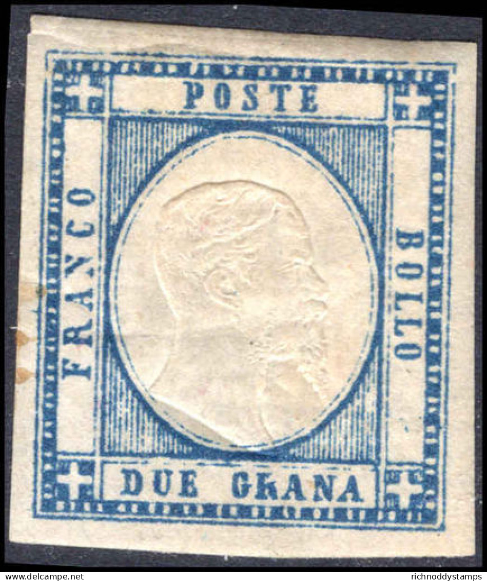 Neapolitan Provinces 1861 2g Blue Mounted Mint. - Sicilia