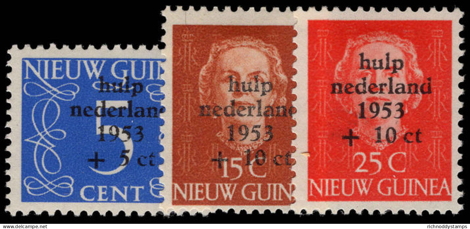 Netherlands New Guinea 1953 Flood Relief Lightly Mounted Mint. - Nueva Guinea Holandesa