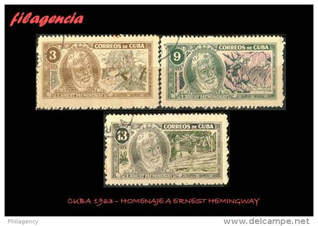 USADOS. CUBA. 1963-11 HOMENAJE A ERNEST HEMINGWAY - Used Stamps