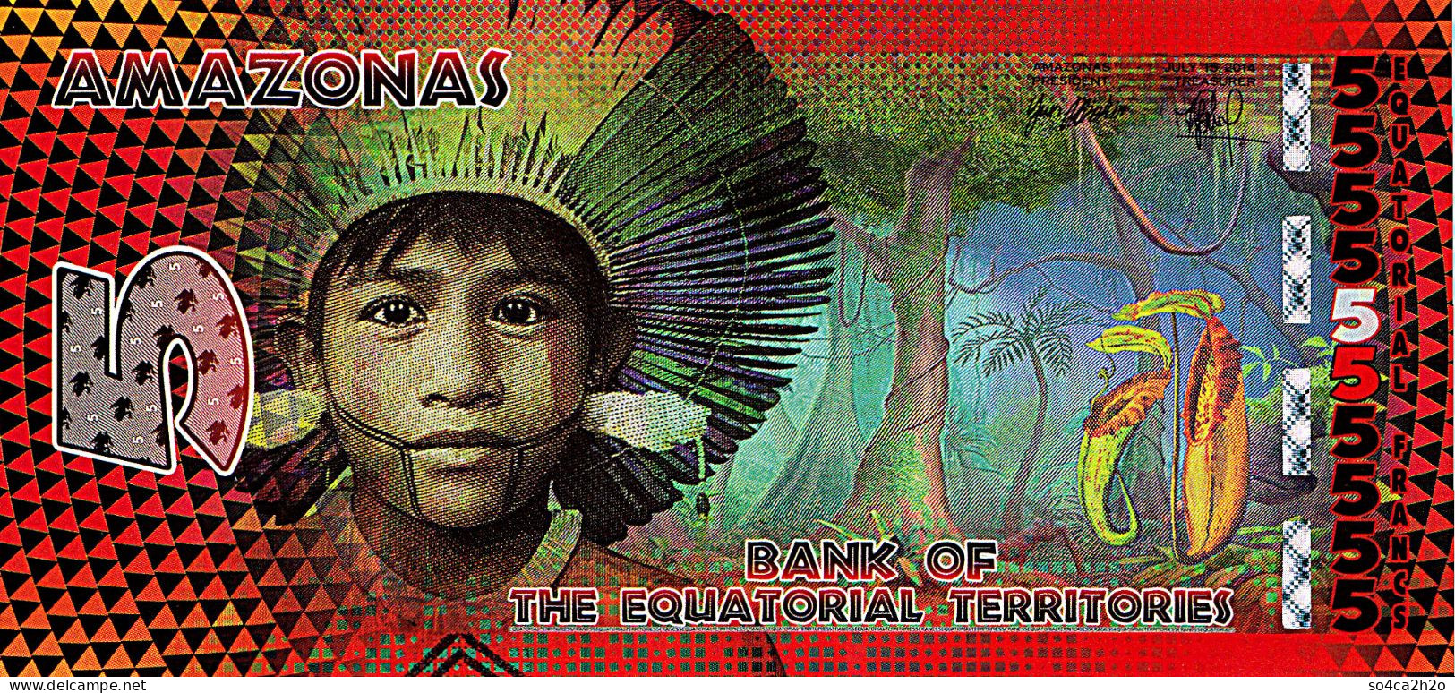 Amazonas  Equatorial Territories 5 Francs 2014 UNC POLYMER - Ficción & Especímenes