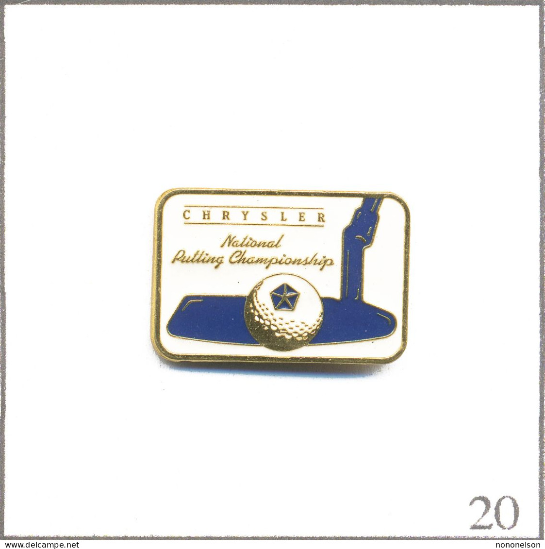 Pin's Sport - Golf / Championnat Chrysler 1988. Non Estampillé. Métal Peint. T970-20 - Golf