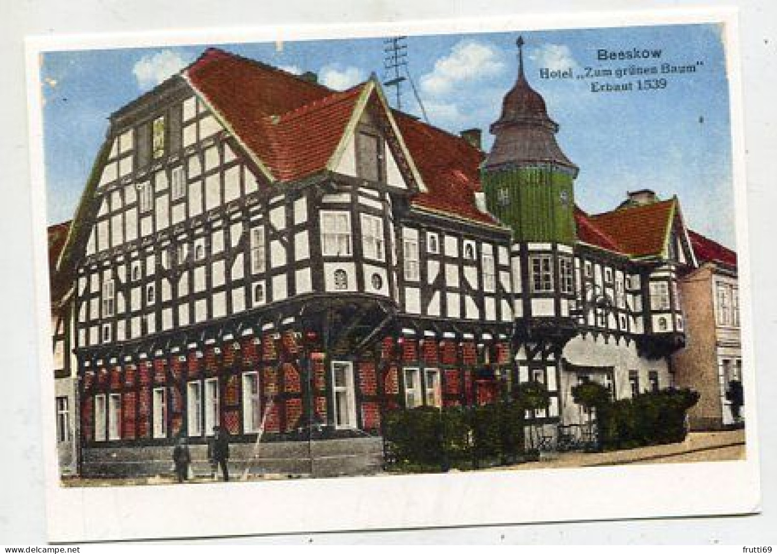 AK 142196 GERMANY - Beeskow - Hotel Zum Grünen Baum - MODERN REPRODUCTION CARD ! - Beeskow