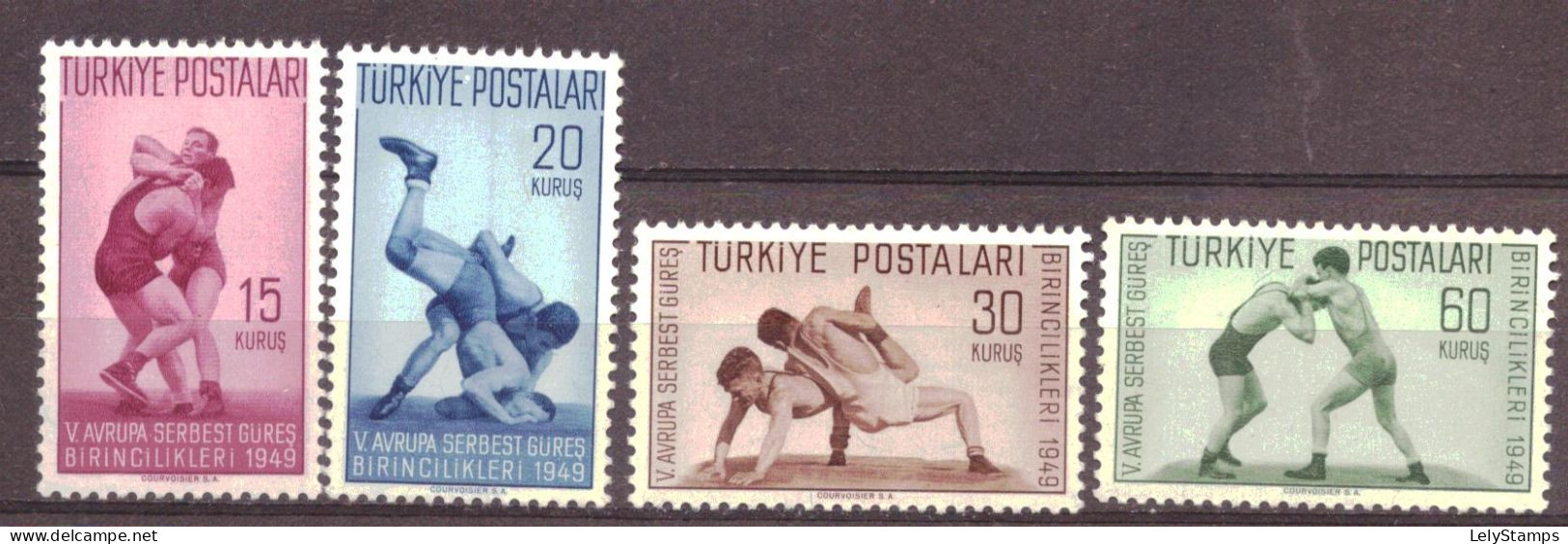 Turkije / Turkey / Turkiye 1231 T/m 1234 MNH ** Sports Wrestling (1949) - Ungebraucht