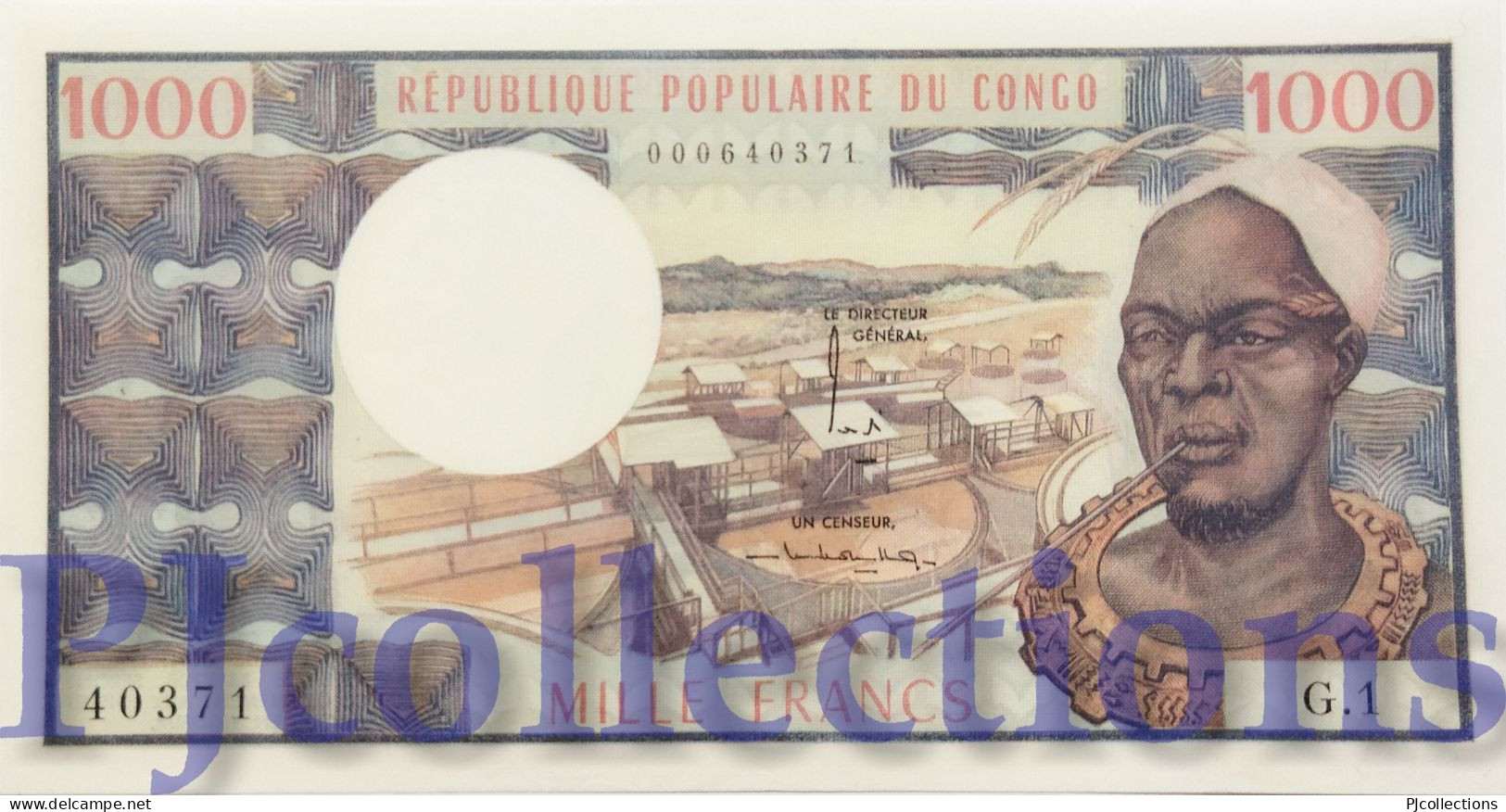 CONGO REPUBLIC 1000 FRANCS 1974 PICK 3a UNC VERY RARE - República Democrática Del Congo & Zaire