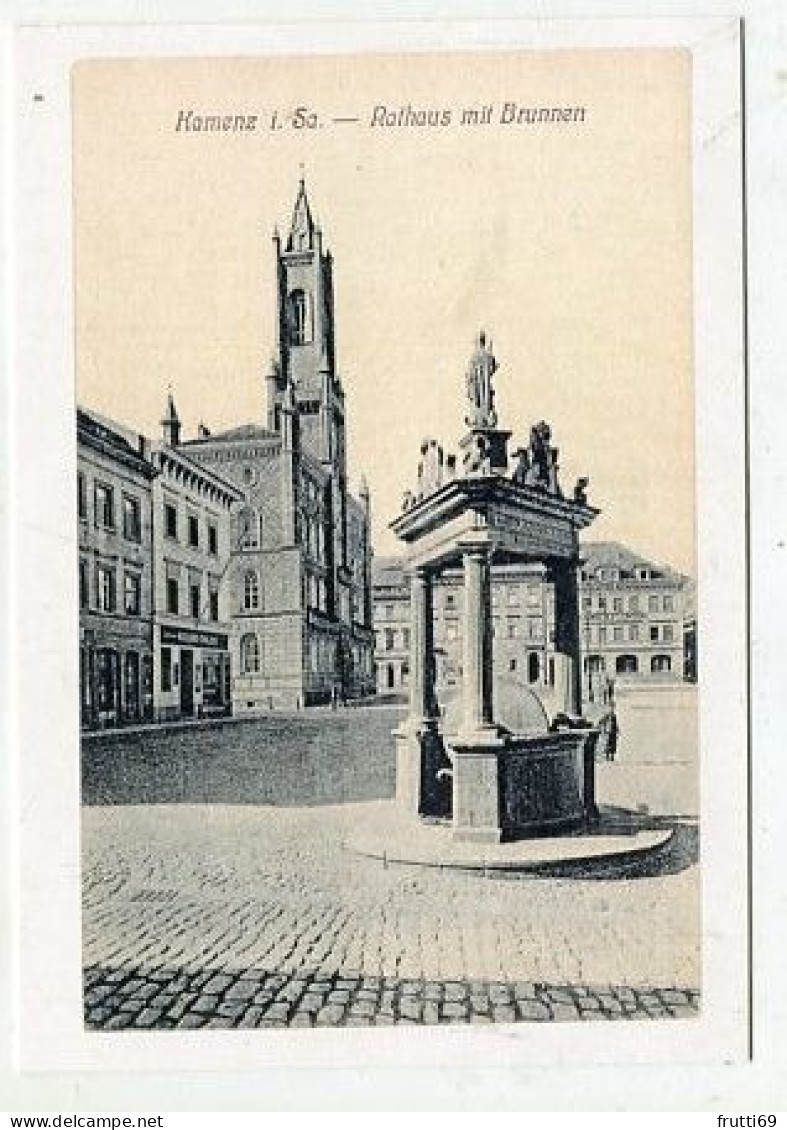 AK 142211 GERMANY - Kamenz I. Sa. - Rathaus Mit Brunnen - MODERN REPRODUCTION CARD ! - Kamenz