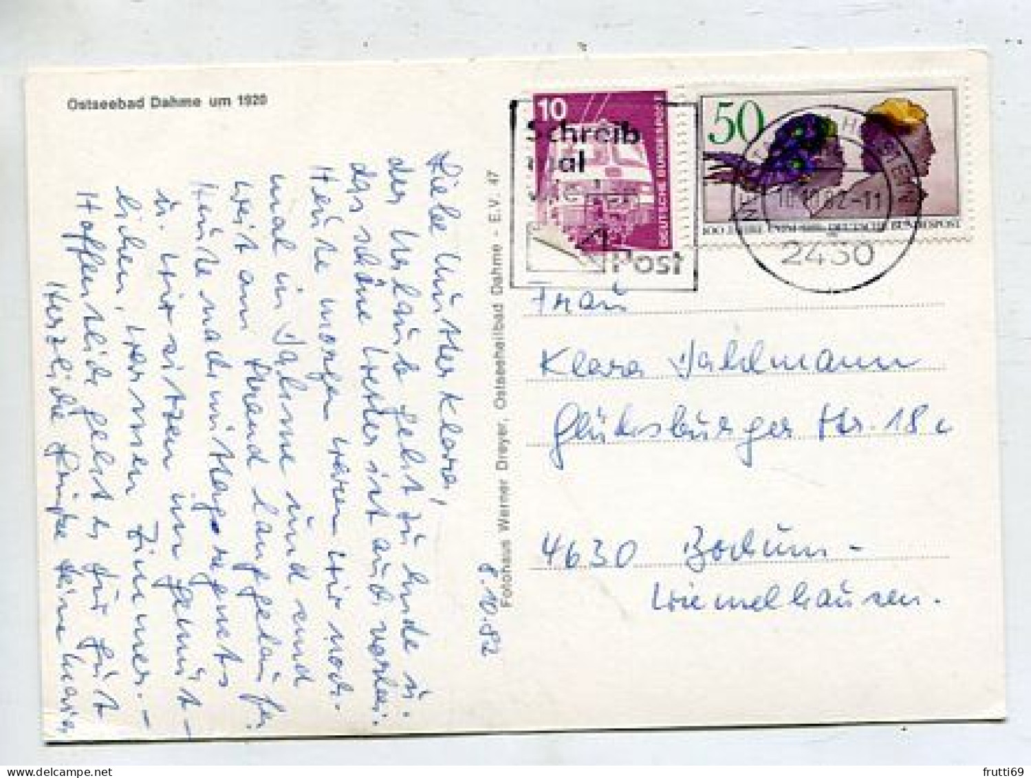 AK 142214 GERMANY - Ostseebad Dahme - MODERN REPRODUCTION CARD ! - Dahme