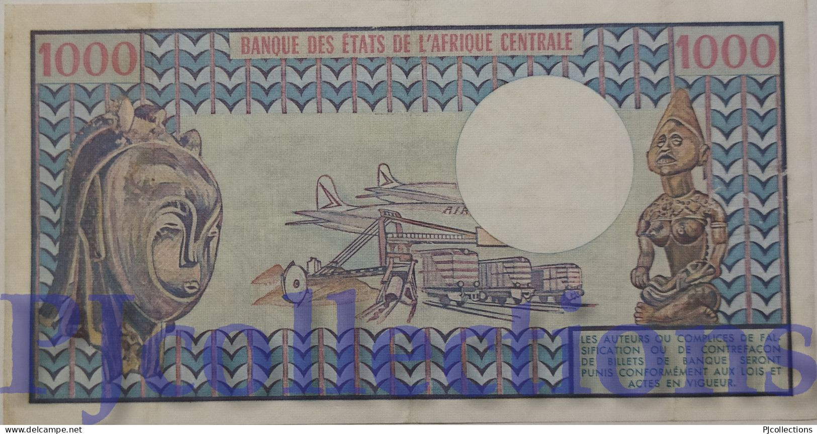 CONGO REPUBLIC 1000 FRANCS 1983 PICK 3e AXF - République Démocratique Du Congo & Zaïre