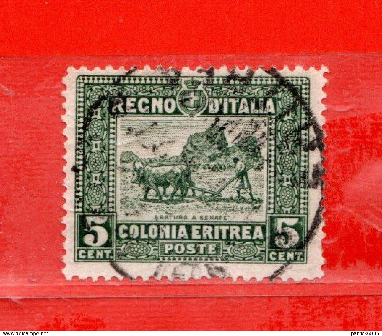 (Us8) ERITREA ° 1910 - Soggetti Africani 5 C.  Sass. 34 . Usato. Come Scansione. - Eritrée