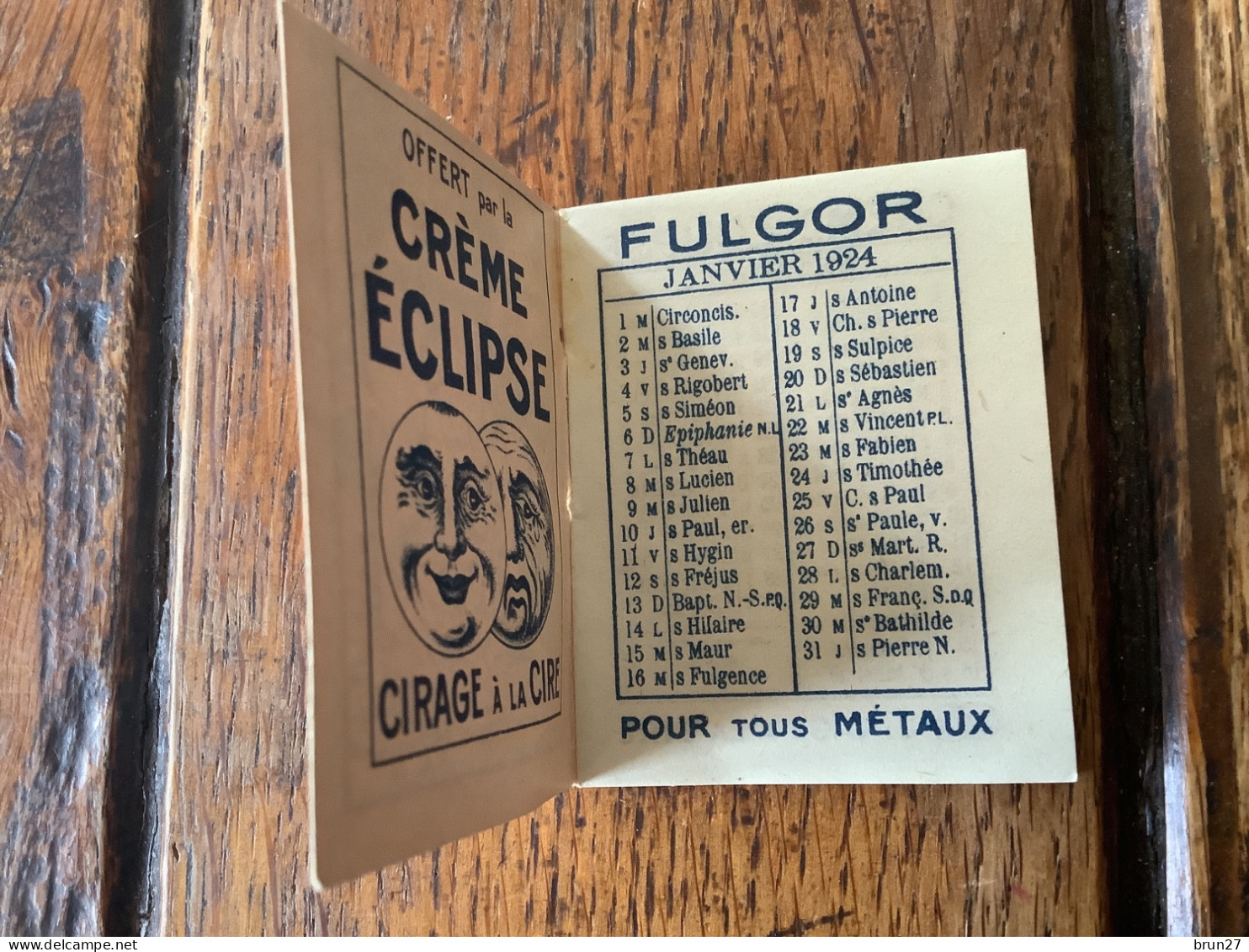 Agenda 1924 Offert Par La Crème Eclipse Format 6 X 5 - Petit Format : 1921-40