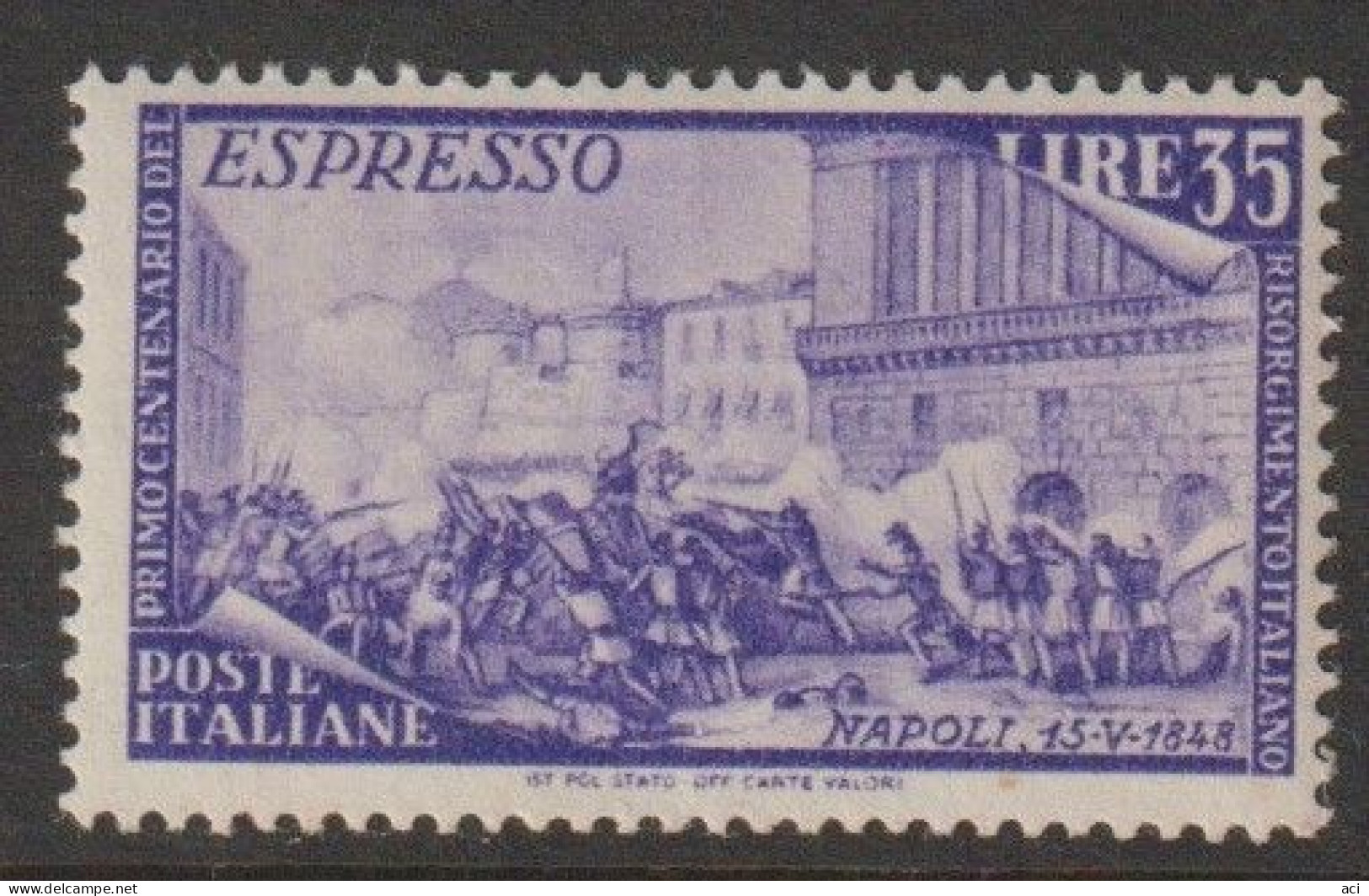 Italia E 27 1948 Centenario Risorgimento,nuovo Leggera Gomma Ingiallita, - Correo Urgente/neumático