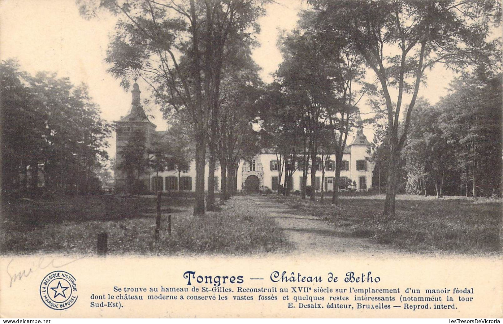 BELGIQUE - TONGRES - Château De Betho - Editeur E Desaix - Carte Postale Ancienne - Tongeren