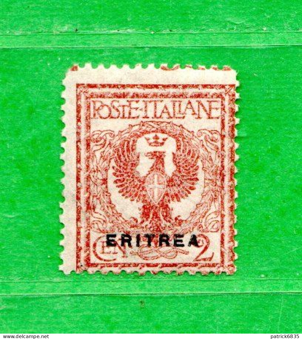 (Us8) ERITREA * 1924 -  Sovrastampato ERITREA. 2 C.   Sass. 78 . MH*. Come Scansione. - Eritrée