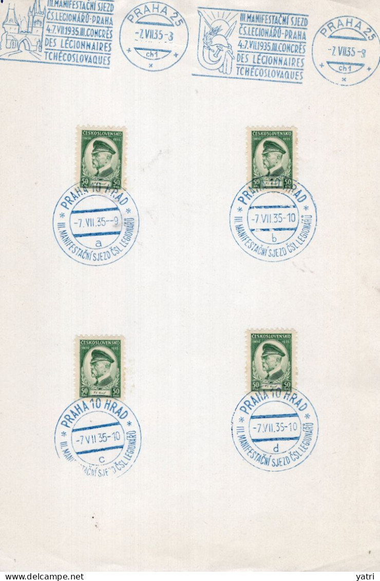 Cecoslovacchia (1935) - Manifestační Sjezd čsl. Legionářů A5 - Commemorative Sheets