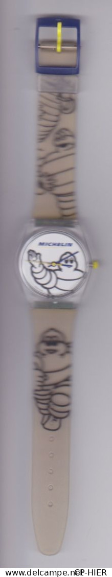 MONTRE MICHELIN DANS SON COFFRET - MARQUE SWISS MADE - COMME NEUF  JAMAIS PORTE - PILE A REMPLACER - Orologi Pubblicitari