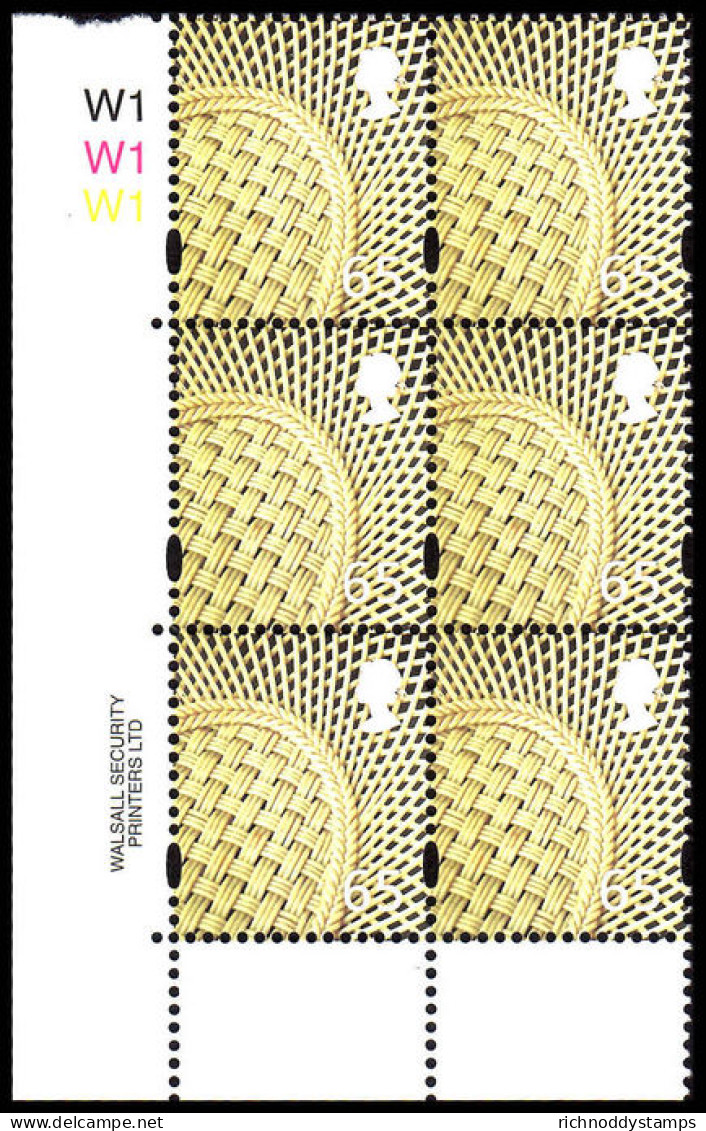 Northern Ireland 2001-03 65p Litho Pictorial Cylinder Block Of 6 Unmounted Mint.  - Northern Ireland