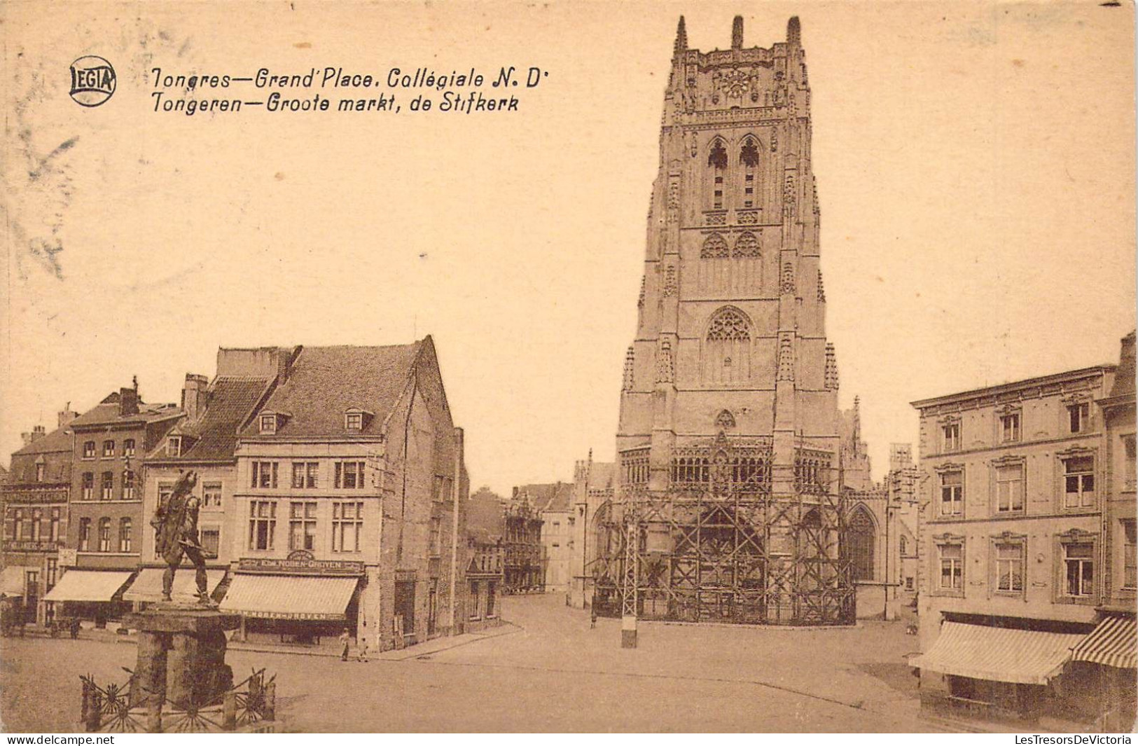 BELGIQUE - TONGRES - Grand'Place Collégiale Notre Dame - Carte Postale Ancienne - Tongeren