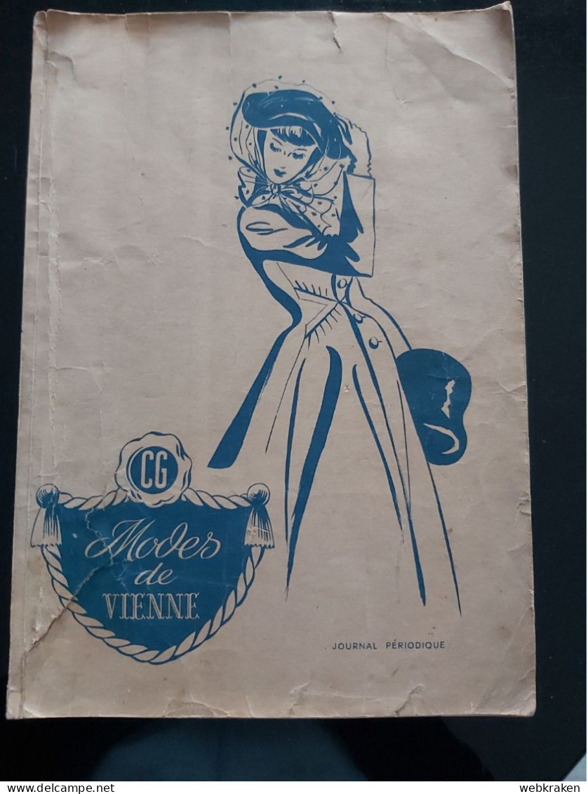 LIBRO MODA MODELLI MODES DE VIENNE JOURNAL CROQUIS ORIGINAL VIENNA CARL GOSCHL VIENNA AUSTRIA - Patrons