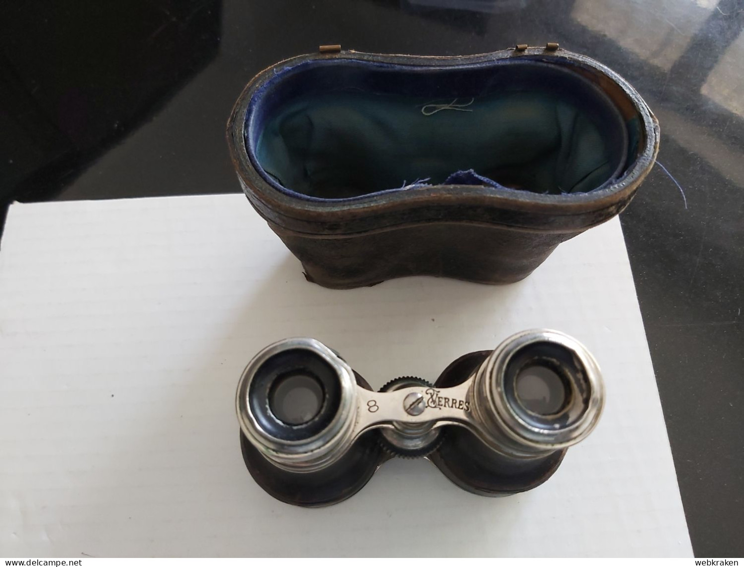 BINOCOLO EPOCA MARCA VERRES CON CUSTODIA SENZA COPERCHIO EPOCA COLONIE ITALIANE - Ottica