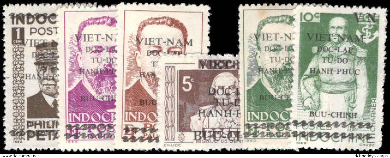 Vietnam 1945 Independence Part Set Lightly Mounted Mint. - Guerra D'Indocina/Vietnam