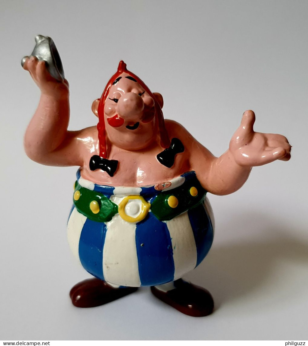 FIGURINE ASTERIX BULLY 1990 OBELIX OTE SON CASQUE BE Complet (2) Peau Rose - Asterix & Obelix