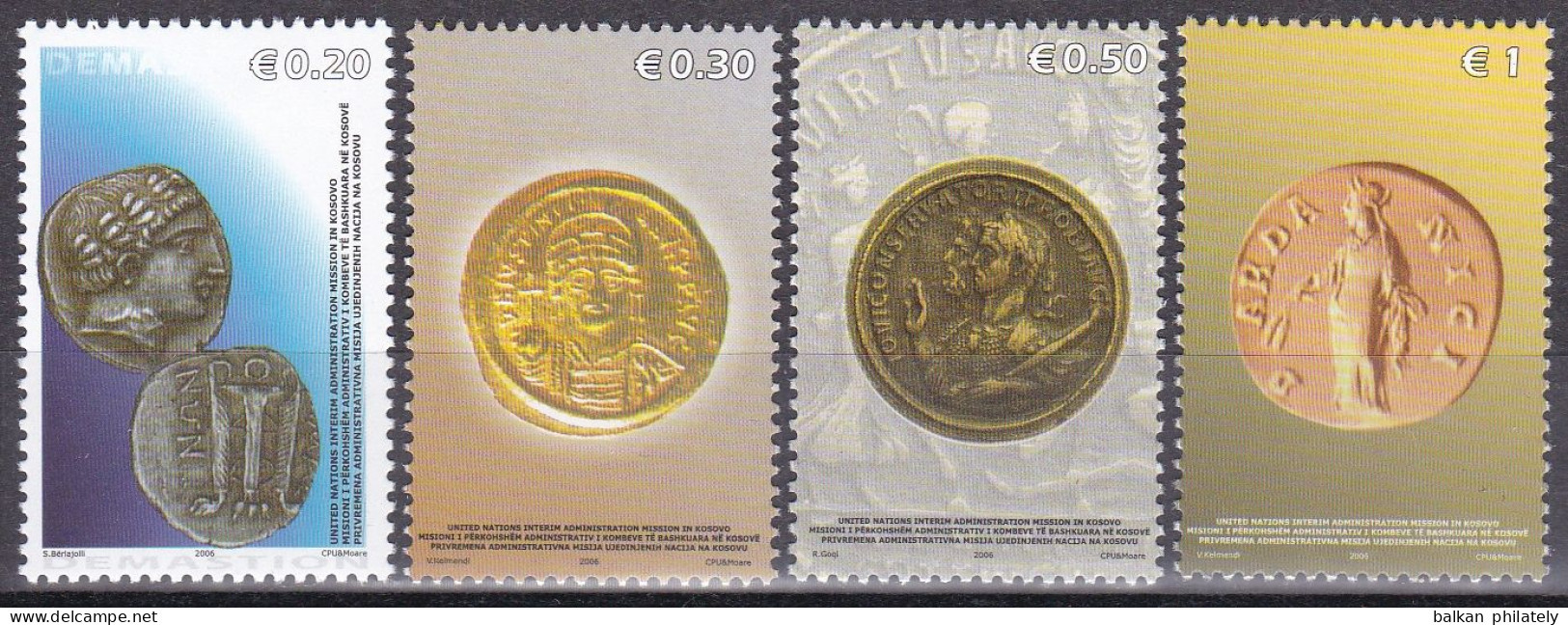 Kosovo 2006 Numismatics Roman Coins Damastion Justinian Probus Trajan UNMIK UN United Nations MNH - Nuevos