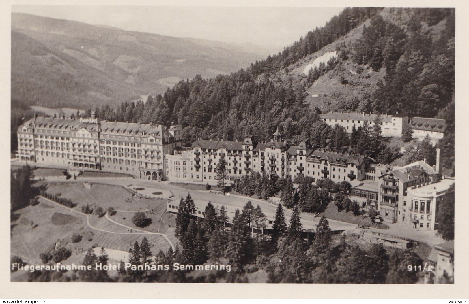 SEMMERING - FLIEGERAUFNAHME HOTEL PANHANS - 1942 - Semmering
